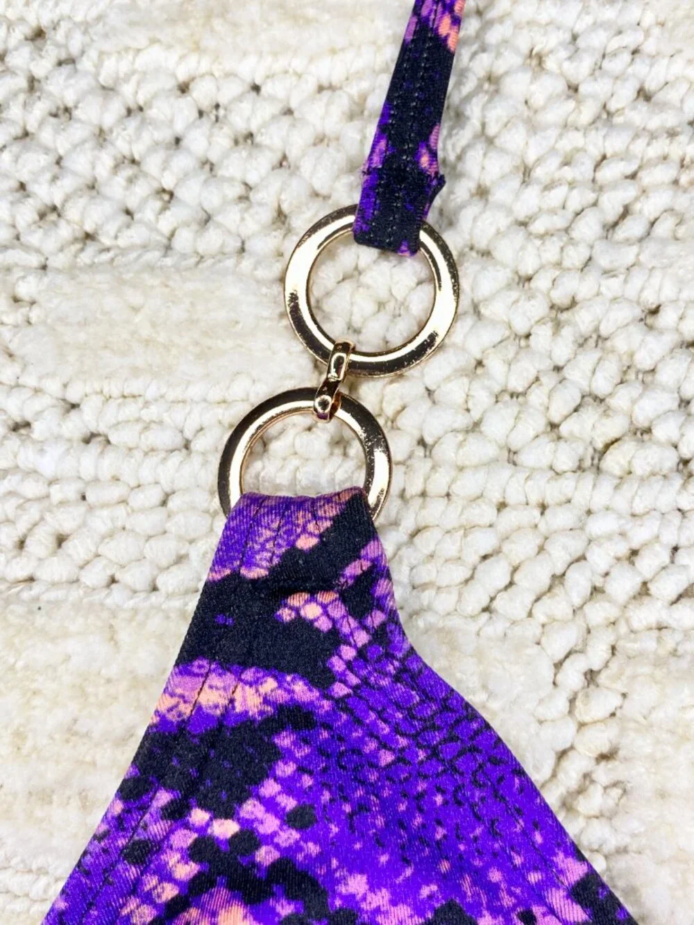 New Look Purple Snake Print Bikini Set – Size XS